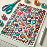 Sticker-Bogen A4 mit Konturstanzung