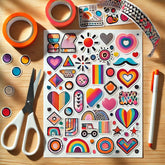 Sticker-Bogen A4 mit Konturstanzung