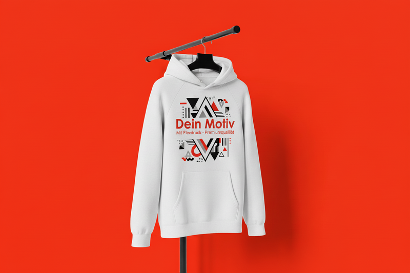 Hoodie mit deinem Motiv bis A3 Druckfläche inklusive