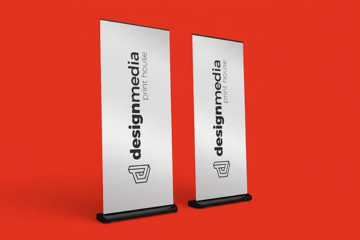 Roll-Up Premium System inkl. Druck (85 x 200 cm) BLACK EDITION