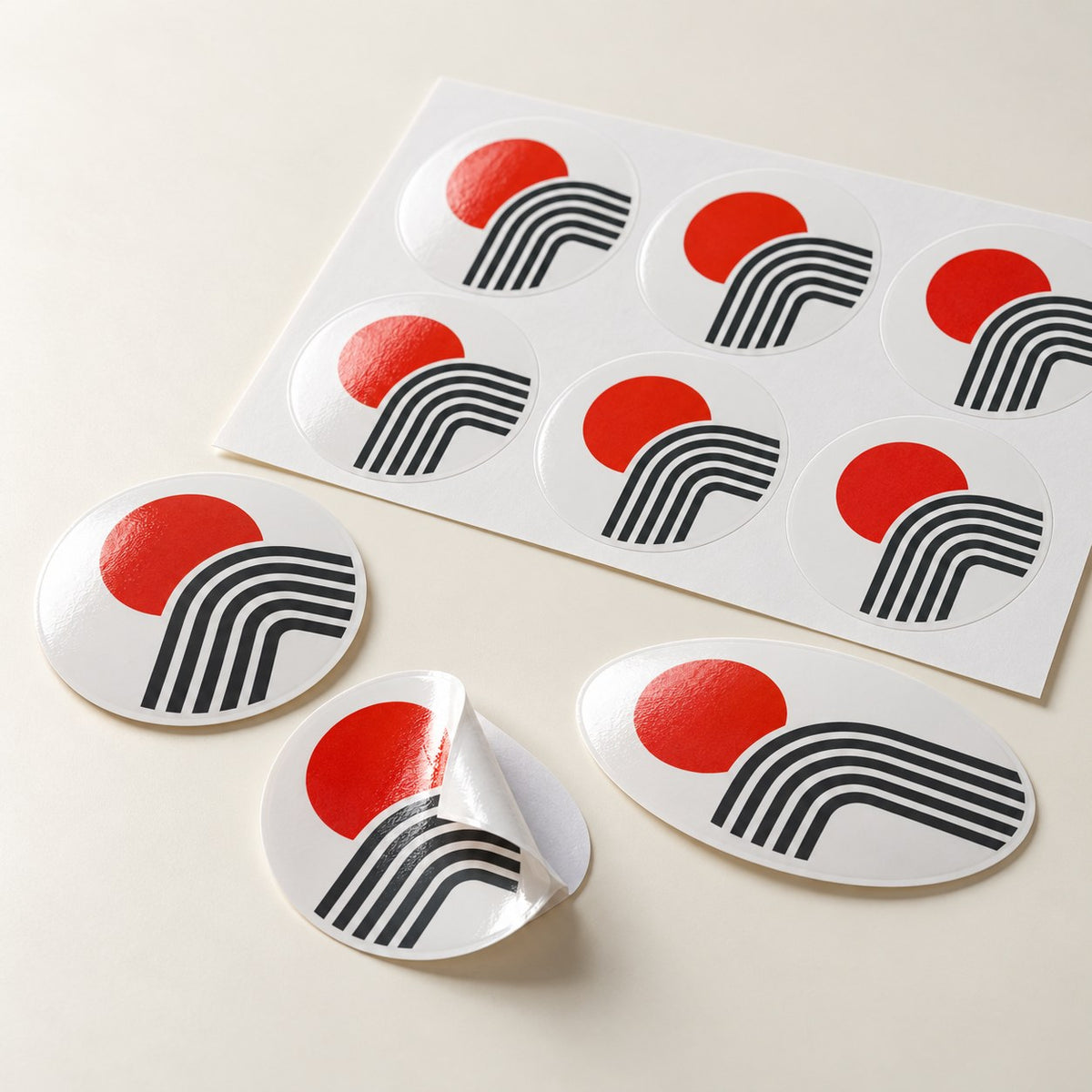 Aufkleber rund und oval mit Logo – DM Printhouse Stuttgart
