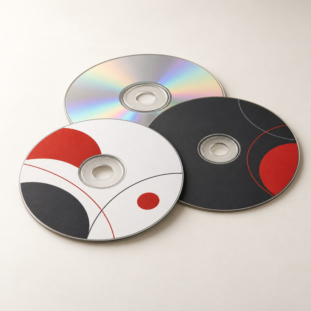 Bedruckte CDs in Weiß und Schwarz – DM Printhouse Stuttgart