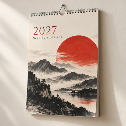 Wandkalender 2027 mit Titelblatt und Spiralbindung – DM Printhouse Stuttgart