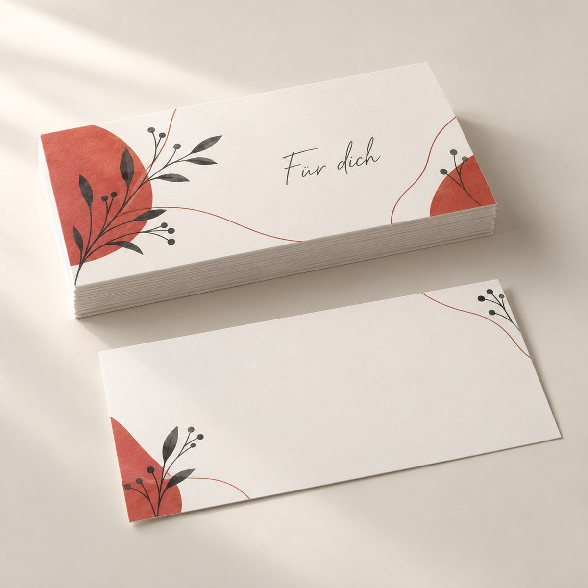 Karten im Format DIN lang mit Blumenmotiv – DM Printhouse Stuttgart