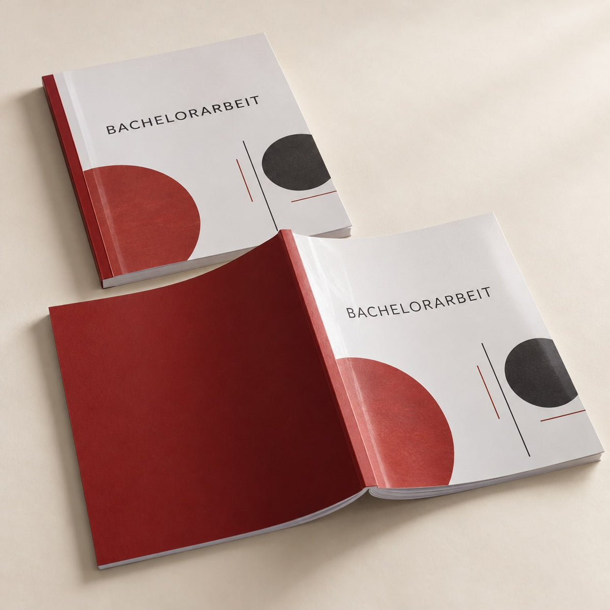Bachelorarbeit als Softcover mit farbigem Umschlag – DM Printhouse Stuttgart