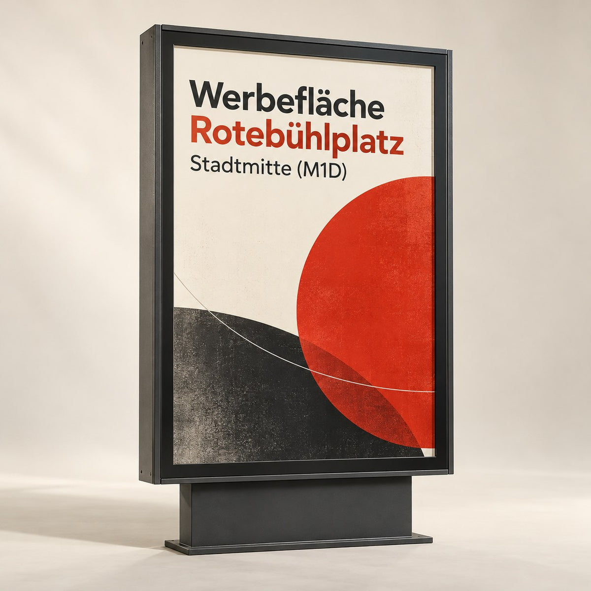 Werbefläche Rotebühlplatz Stadtmitte (M1D) mit Plakatmotiv – DM Printhouse Stuttgart