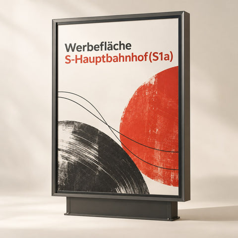 Werbefläche S-Hauptbahnhof (S1a) mit Plakatmotiv – DM Printhouse Stuttgart