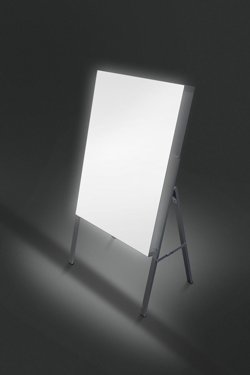 KUNDENSTOPPER TWIST A1 mit LED-Beleuchtung