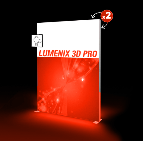 LUMENIX 3D PRO LED-Messewand 200 × 250 cm