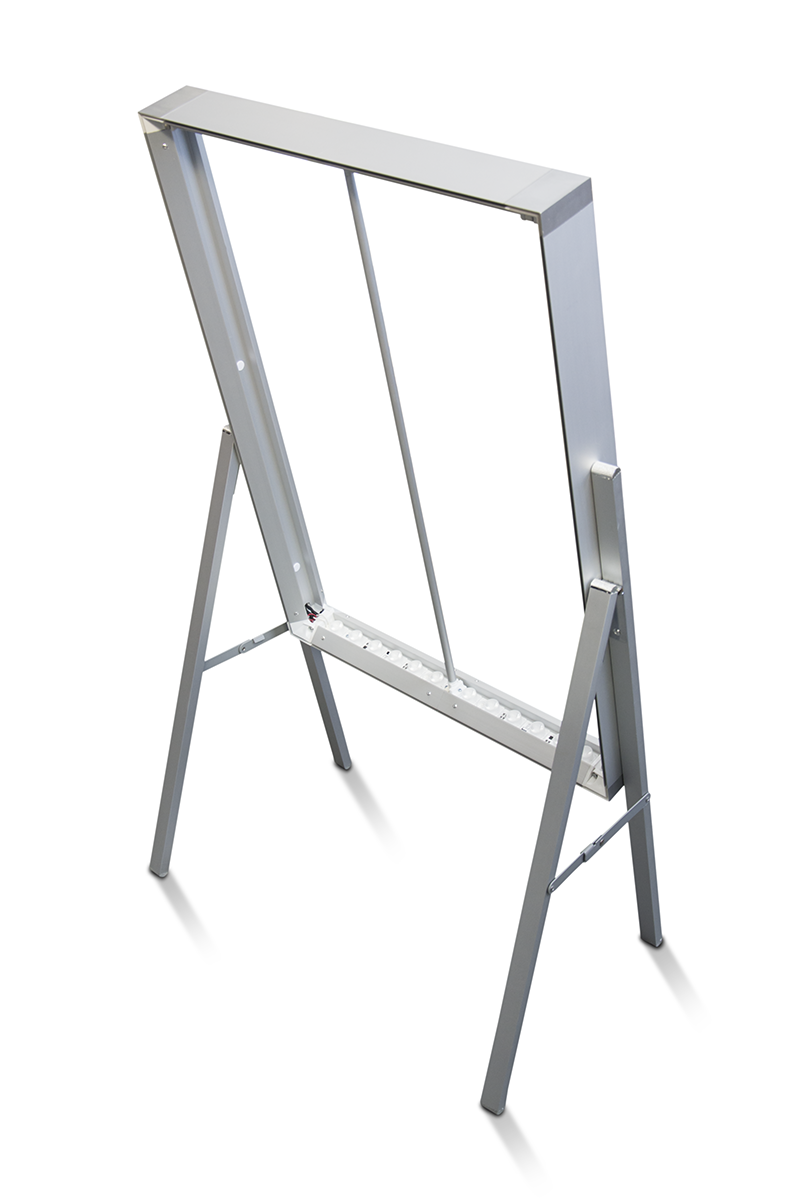 KUNDENSTOPPER TWIST A1 mit LED-Beleuchtung