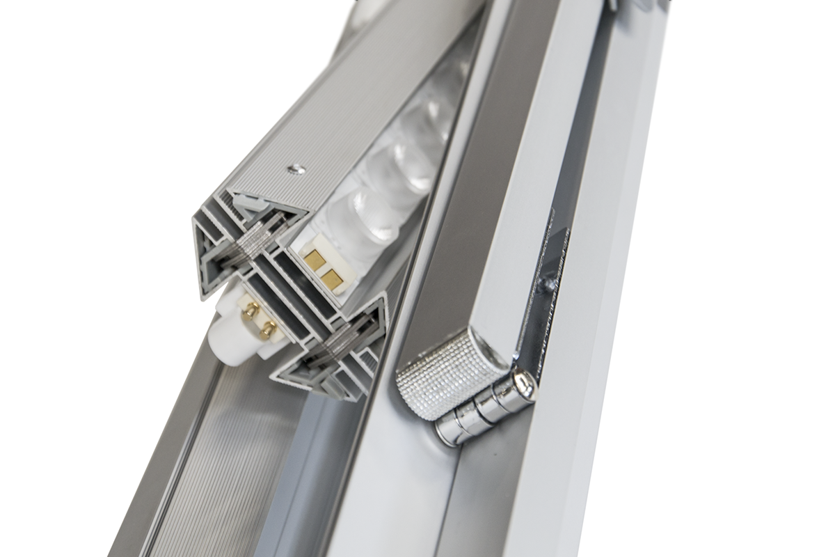 KUNDENSTOPPER TWIST A1 mit LED-Beleuchtung