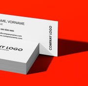 Visitenkarten 4/4C - METAPAPER Rough White 300g
