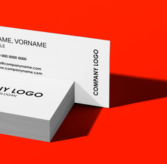 Visitenkarten 4/4C - METAPAPER Rough White 300g