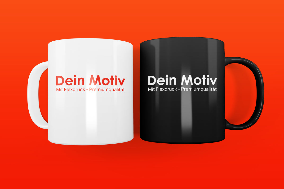 Tasse bedrucken mit Foto, Name oder Logo